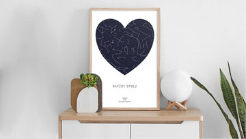 hvězdná mapa životního okamžiku obraz dárek galamaps